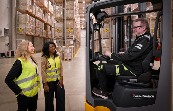 Nolato Cerbo employees in warehouse