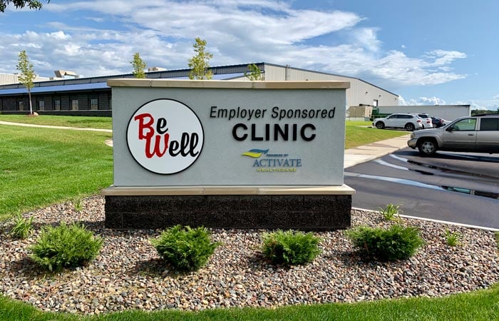 Be Well Clinic sign