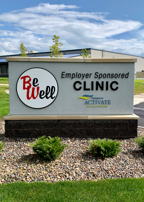 Be-Well clinic sign
