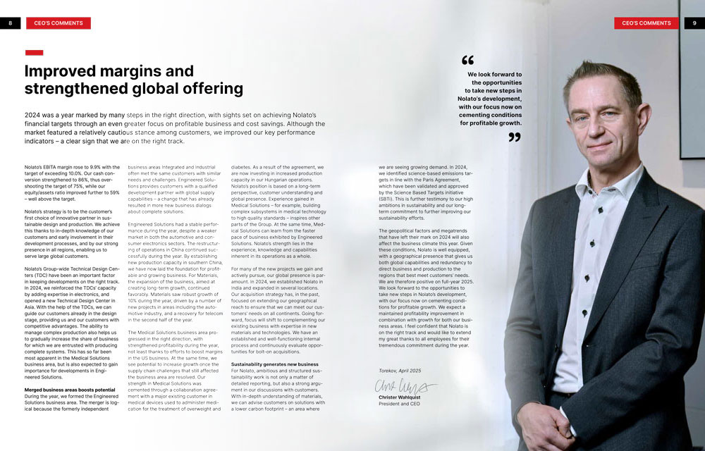 CEO's comment annual report 2024