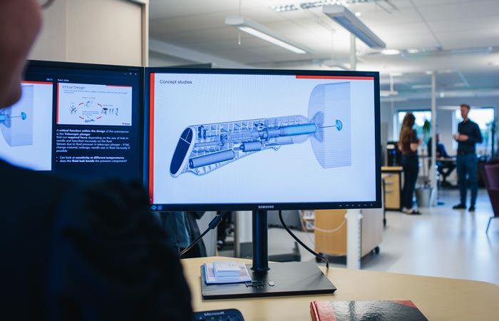 3D picture on computer screen Nolato MediTech-TDC