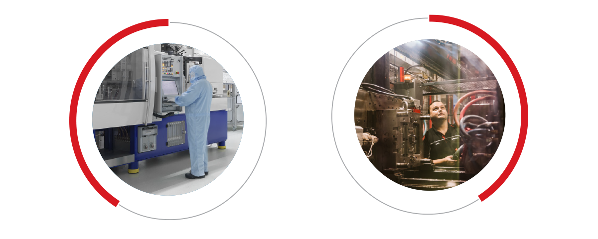 Circular image of medical production and industrial production at Nolato