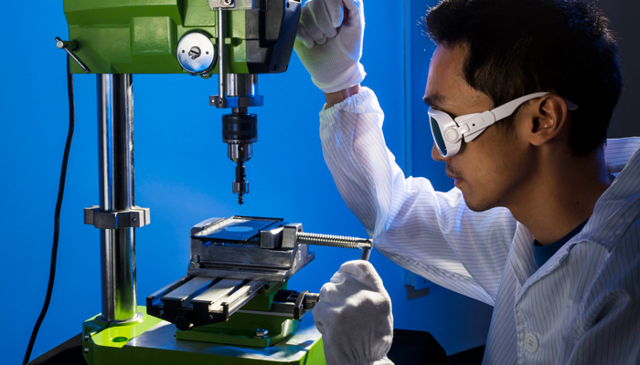 Man in ceramic production