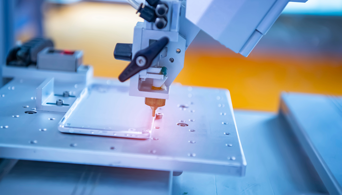 Technology of nozzle device and needle of automatic glue dispenser machine (glue injection) at mobile phone factory