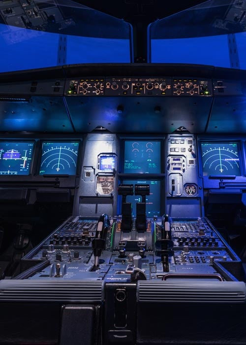 Inside a plane
