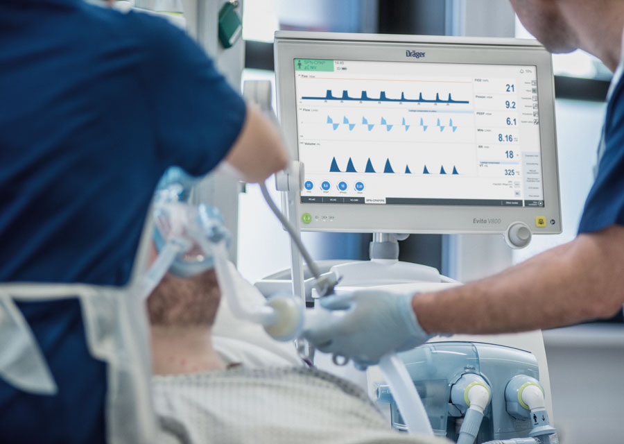  Dräger’s respirators and  ventilators