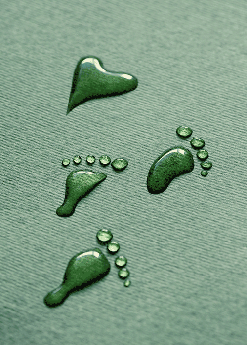 Water footprints and heart