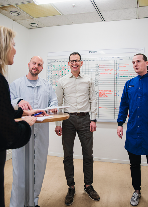 Employees in a meeting