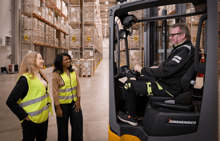 Nolato Cerbo employees in warehouse
